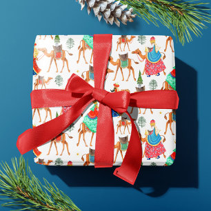 Niedlich White Three Wise Men Weihnachten Geschenkpapier