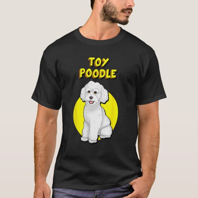 Niedlich White Toy Poodle T-Shirt (Vorderseite)