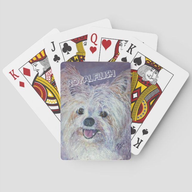 NIEDLICH WHITE YORKIE MIX SPIELKARTEN (Rückseite)