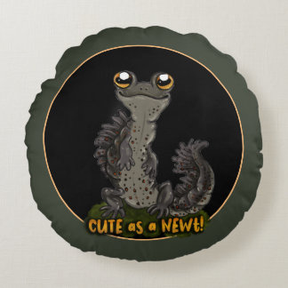 Niedlich wie ein Newt! Rundes Kissen