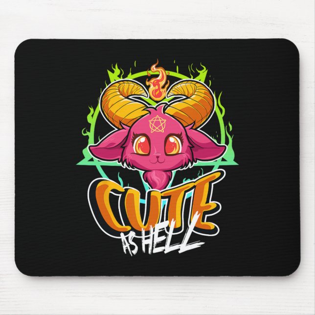 Niedlich wie Hell Halloween Kawaii Phomet Funny Sa Mousepad (Vorne)