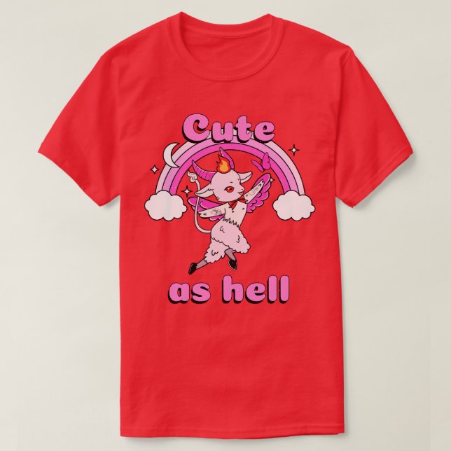 Niedlich wie Hell Kawaii Baphomet Pastel Goth Emo  T-Shirt (Design vorne)