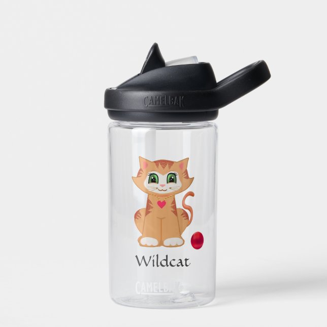 Niedlich Wild Ktty Cat Wasserflasche Trinkflasche (Links)