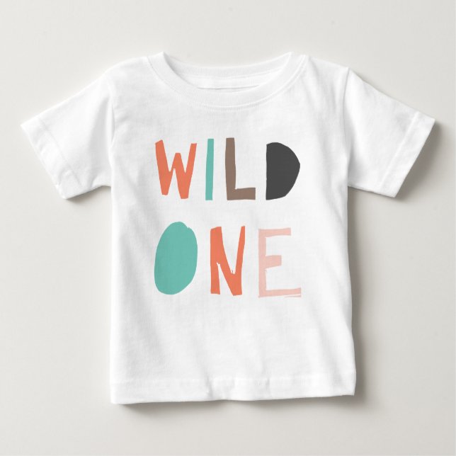 Niedlich Wild One First Birthday Boho Tribal Baby T-shirt (Vorderseite)
