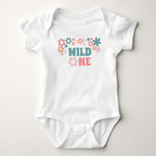 Niedlich Wild One Girl zum ersten Geburtstag Baby Strampler