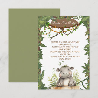 Niedlich Wild One Safari Baby Hippopotamus Baby Du Begleitkarte
