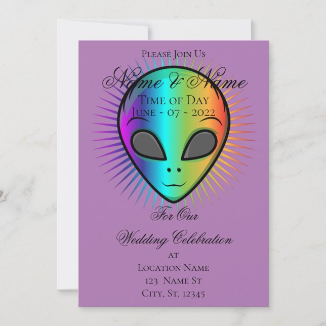 Niedlich Winking Alien Head Thunder_Cove Einladung (Vorderseite)