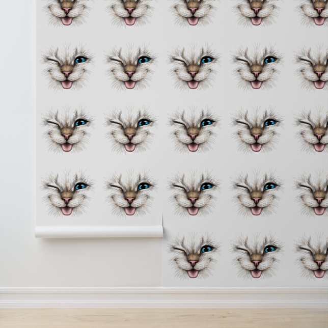 Niedlich Winking Cat Tapete (Anwendung)