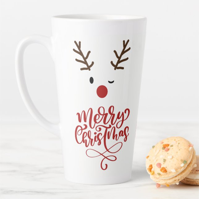 Niedlich Winking Rudolf Rudolf Weihnachtskaffee Milchtasse (Beispiel)