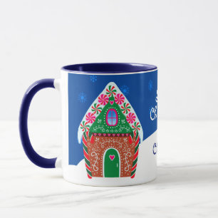 Niedlich Winter Gingerbrett Weihnachten Tasse