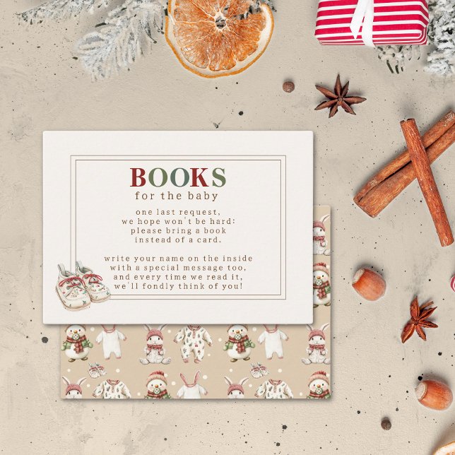 Niedlich Winter Holiday Babydusche Buchungsanfrage Begleitkarte (Von Creator hochgeladen)