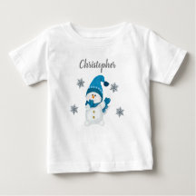 Niedlich Winter Little Snowman Snowflakes Baby Boy