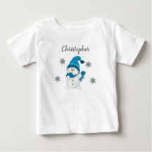 Niedlich Winter Little Snowman Snowflakes Baby Boy