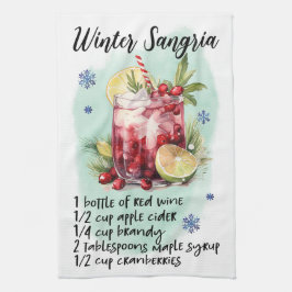 Niedlich Winter Sangria Weihnachtsgetränk Rezept Geschirrtuch