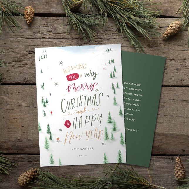 Niedlich Winter Skifahren im Foto Weihnachten (Von Creator hochgeladen)