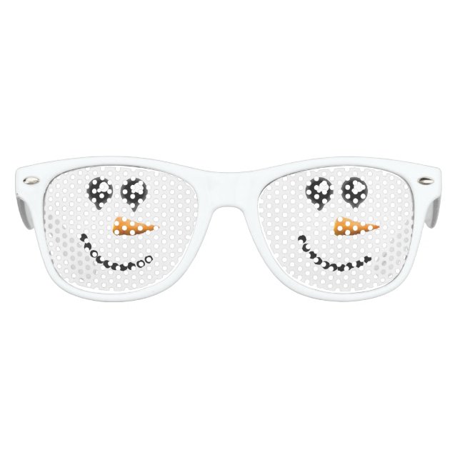 Niedlich Winter Snowman Face Sonnenbrille (Vorderseite)