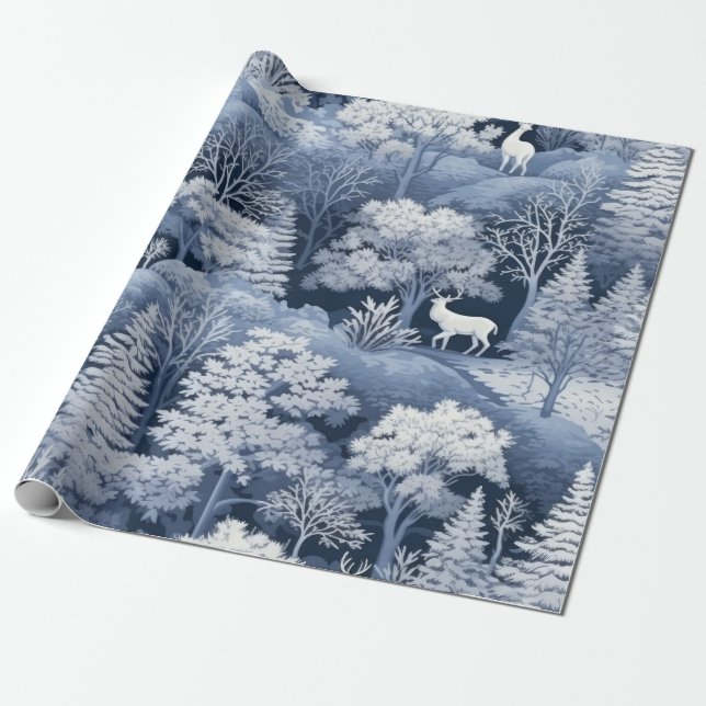 Niedlich Winter Wonderland Geschenkpapier (Ungerollt)