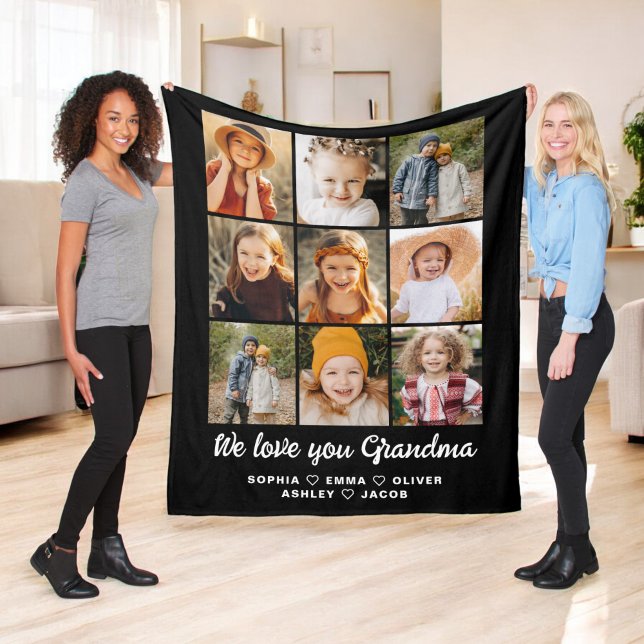 Niedlich Wir Liebe Sie Oma Foto Collage Fleecedecke (Von Creator hochgeladen)