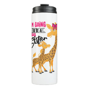 Niedlich wird eine große Schwester Giraffen lustig Thermosbecher