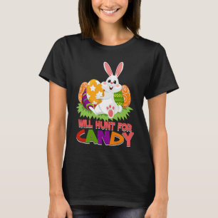 Niedlich wird nach kandierten Ostereiern Hase jage T-Shirt