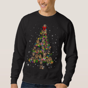 Niedlich Wire Dackel Hund Weihnachtsbaum Geschenk Sweatshirt