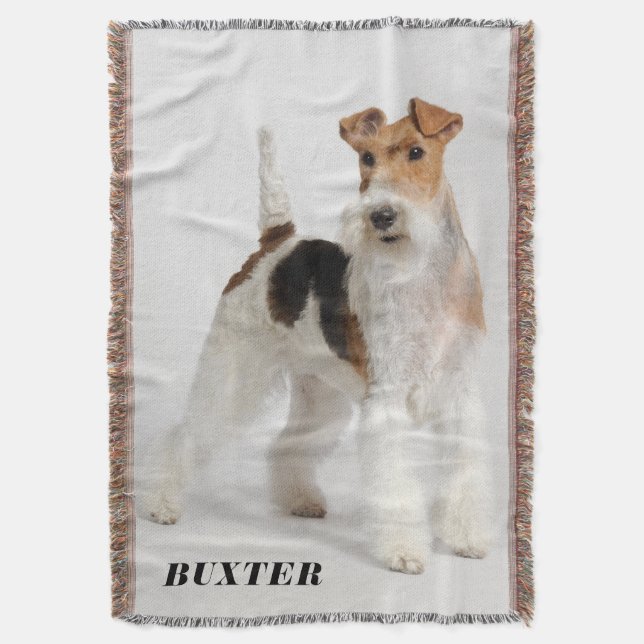 Niedlich Wire Fox Terrier Dog Foto Decke (Vorderseite Vertikal)