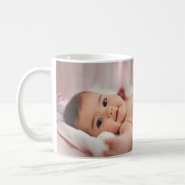Niedlich wirst du Godeltern Baby Foto Taufe Kaffeetasse (Links)