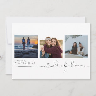 Niedlich wirst du meine Trauzeugin sein drei Fotos