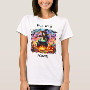 Niedlich Witch Stirring Cauldron T-Shirt
