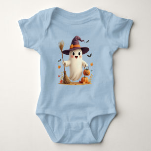 Niedlich Witchy Ghost Halloween Baby Bodysuit Strampler