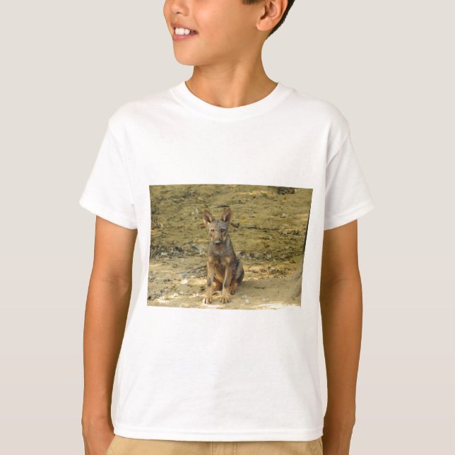 Niedlich Wolf Cub T-Shirt (Vorderseite)