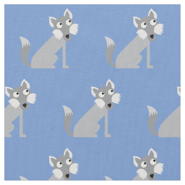 Niedlich Wolf Kid Baby Kinderzimmer Blue Stoff (Nahaufnahme)