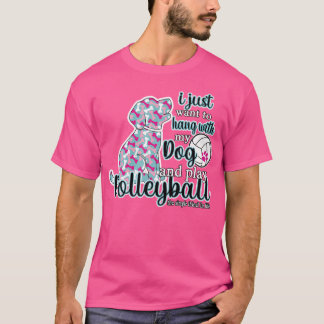 Niedlich Wollte ich einfach, Volleyball zu spielen T-Shirt