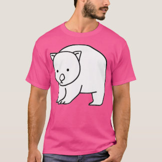 Niedlich Wombat White T-Shirt