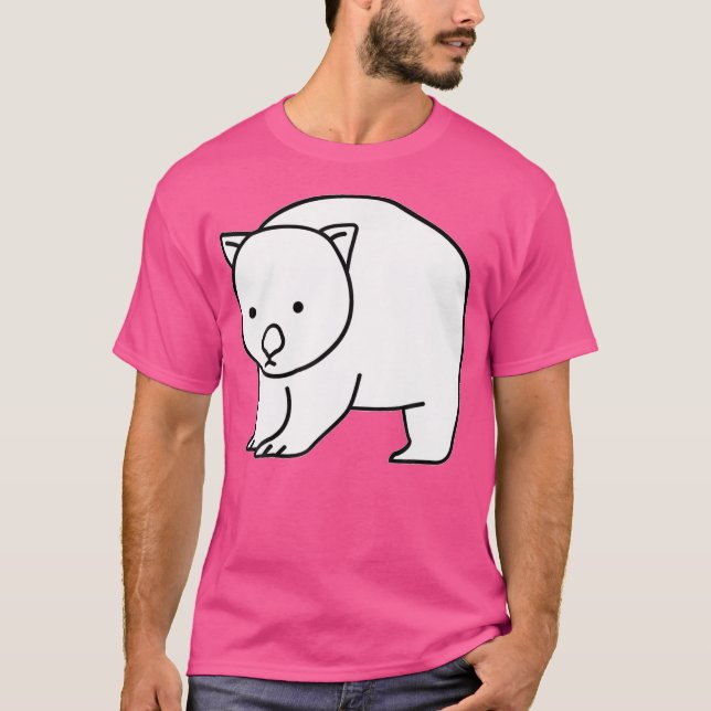 Niedlich Wombat White T-Shirt (Vorderseite)