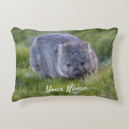 Niedlich Wombat Wildlife Animal Australia Green Dekokissen
