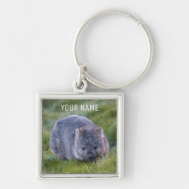 Niedlich Wombat Wildlife Animal Australia Green Schlüsselanhänger