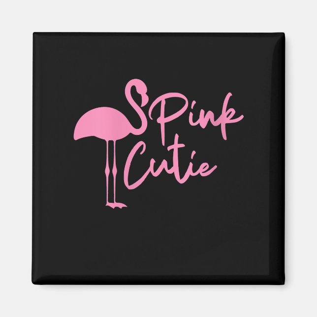 Niedlich Womens Pink Flamingo | Rosa Niedlich | Fl Magnet (Vorne)