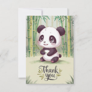 Niedlich Wood Panda Dankeskarte