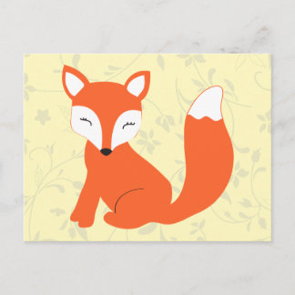 Niedlich Woodland Baby Fox Postkarte