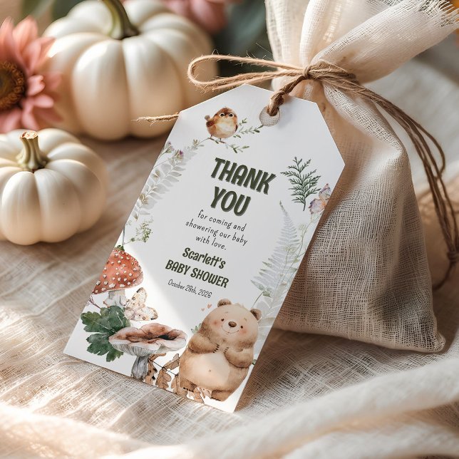 Niedlich Woodland Friends Baby Dusche Gefallen Geschenkanhänger (Von Creator hochgeladen)