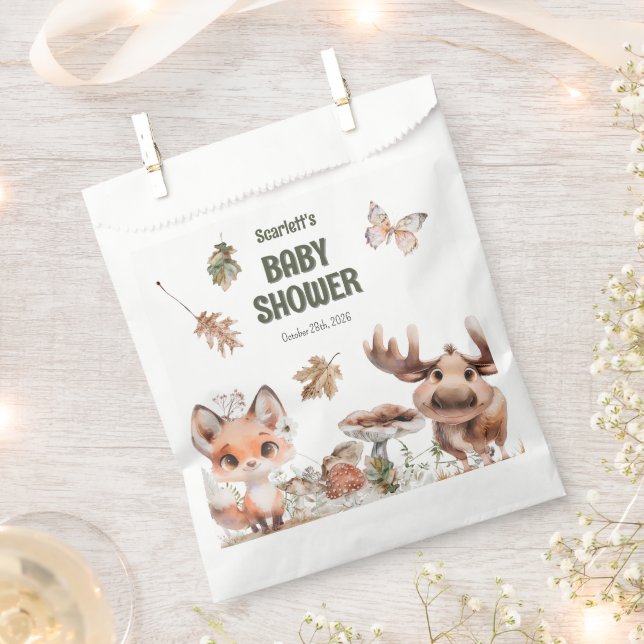 Niedlich Woodland Friends Kinderdusche Geschenktütchen (Ausgeschnitten)
