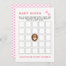 Niedlich Woodland Igel Baby Girl Dusche Bingo Spie Einladung