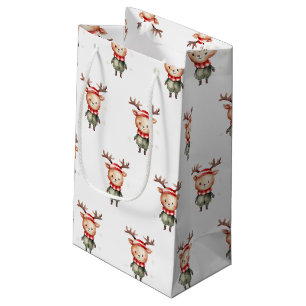 Niedlich Woodland Rentier Weihnachtself Kleine Geschenktüte