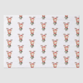 Niedlich Woodland Rentier Weihnachtself Seidenpapier