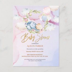 Niedlich Woodland Teddy Bärenjunge Babydusche Einl Postkarte