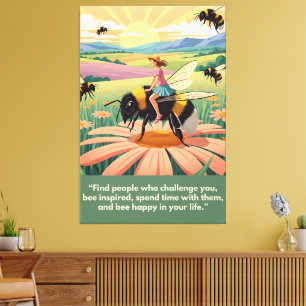 Niedlich, WPA Motivationszitat Leinwanddruck