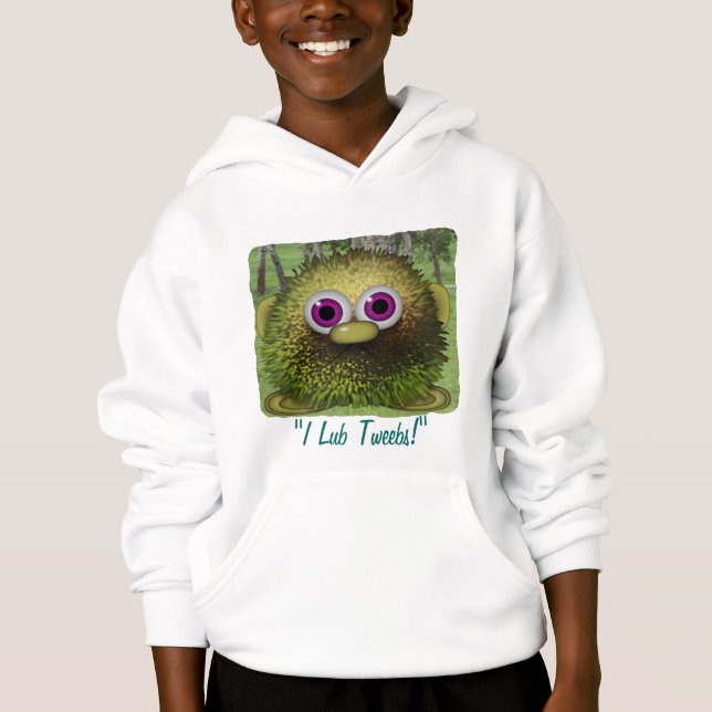 Niedlich Wuzzy Hintern Kids Lovable Book Character Hoodie (Vorderseite)