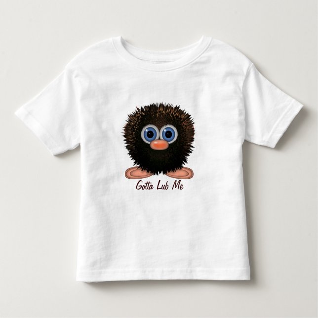 Niedlich Wuzzy Hintern Kids Lovable Book Character Kleinkind T-shirt (Vorderseite)