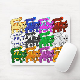 Niedlich Xmas Muster Kitten Crowd Mousepad